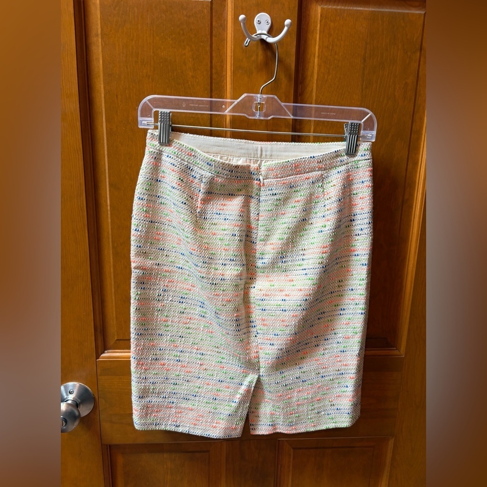 NWT J.Crew Women’s Confetti Multi-Color Tweed Pencil Skirt Size 0 Petite - Picture 3 of 6